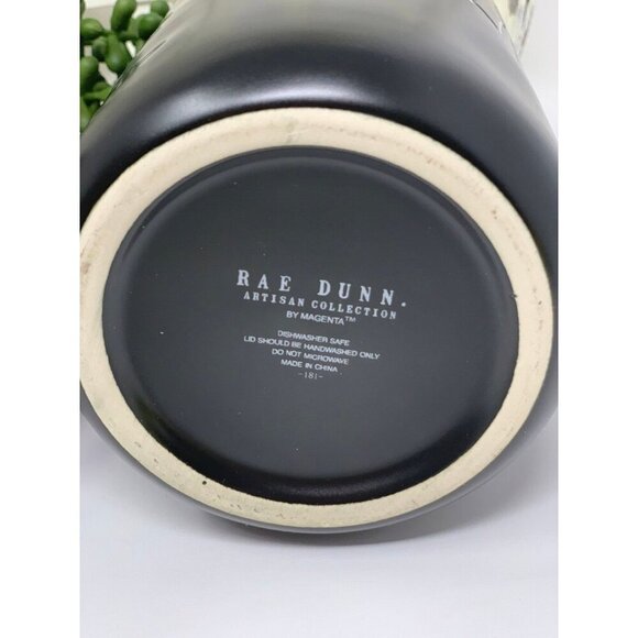 Rae Dunn Granola Canister Black Matte Ceramic Farmhouse Kitchen Storage Jar - Picture 6 of 6